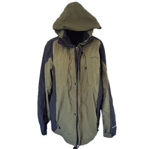 EDDIE BAUER Weatheredge Jacket Mens Sz L Full Zip Waterproof Outdoor All Weather